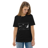 T-shirt unisexe, cassette vintage, en coton biologique